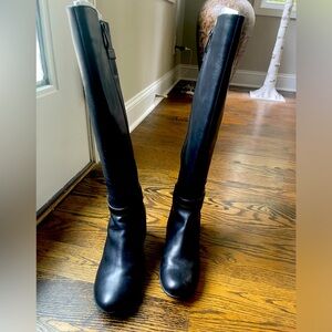 Teemix Tall Leather Boots in black